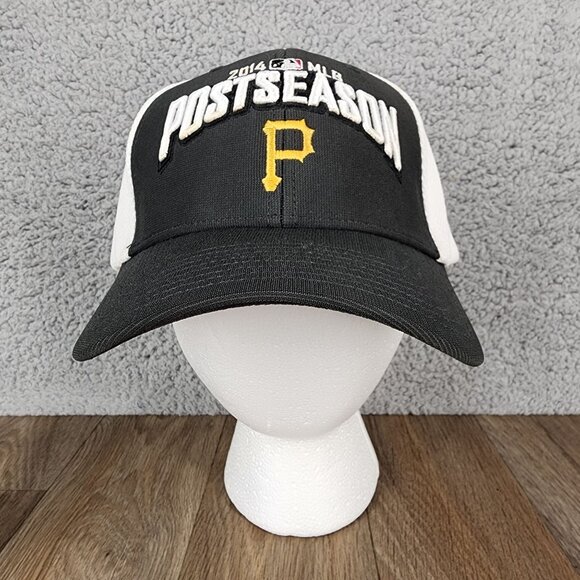 2014 MLB Postseason Pittsburgh Pirates 47 Brand Adjustable‎ Hat Black/White - Picture 1 of 8